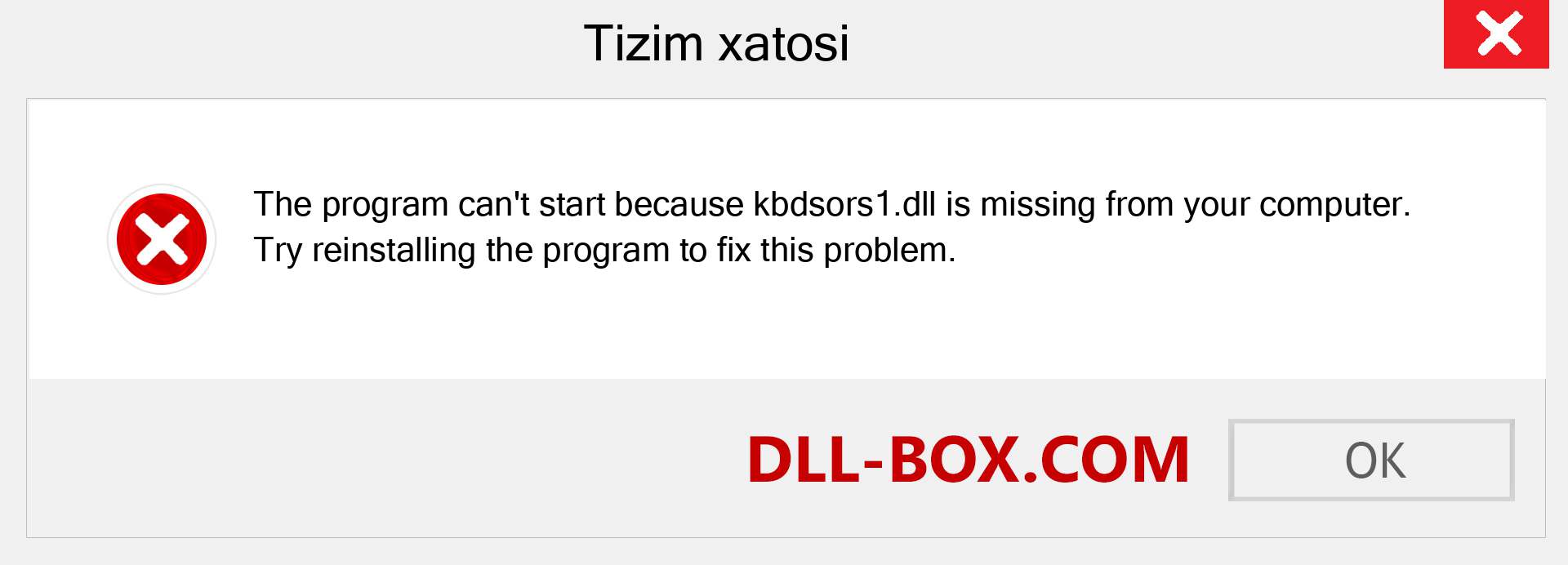 kbdsors1.dll fayli yo'qolganmi?. Windows 7, 8, 10 uchun yuklab olish - Windowsda kbdsors1 dll etishmayotgan xatoni tuzating, rasmlar, rasmlar